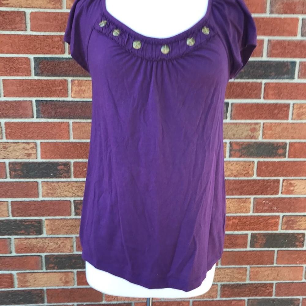 Decree Short Sleeve Purple Top (L)